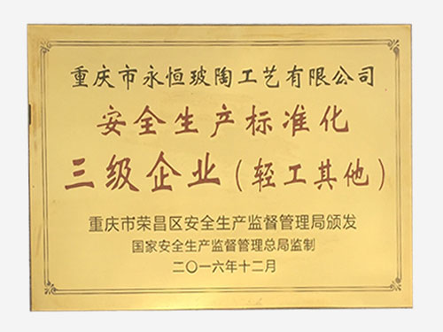安全生產(chǎn)標(biāo)準(zhǔn)化企業(yè)